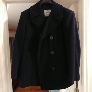 DSCP black pea coat 40S